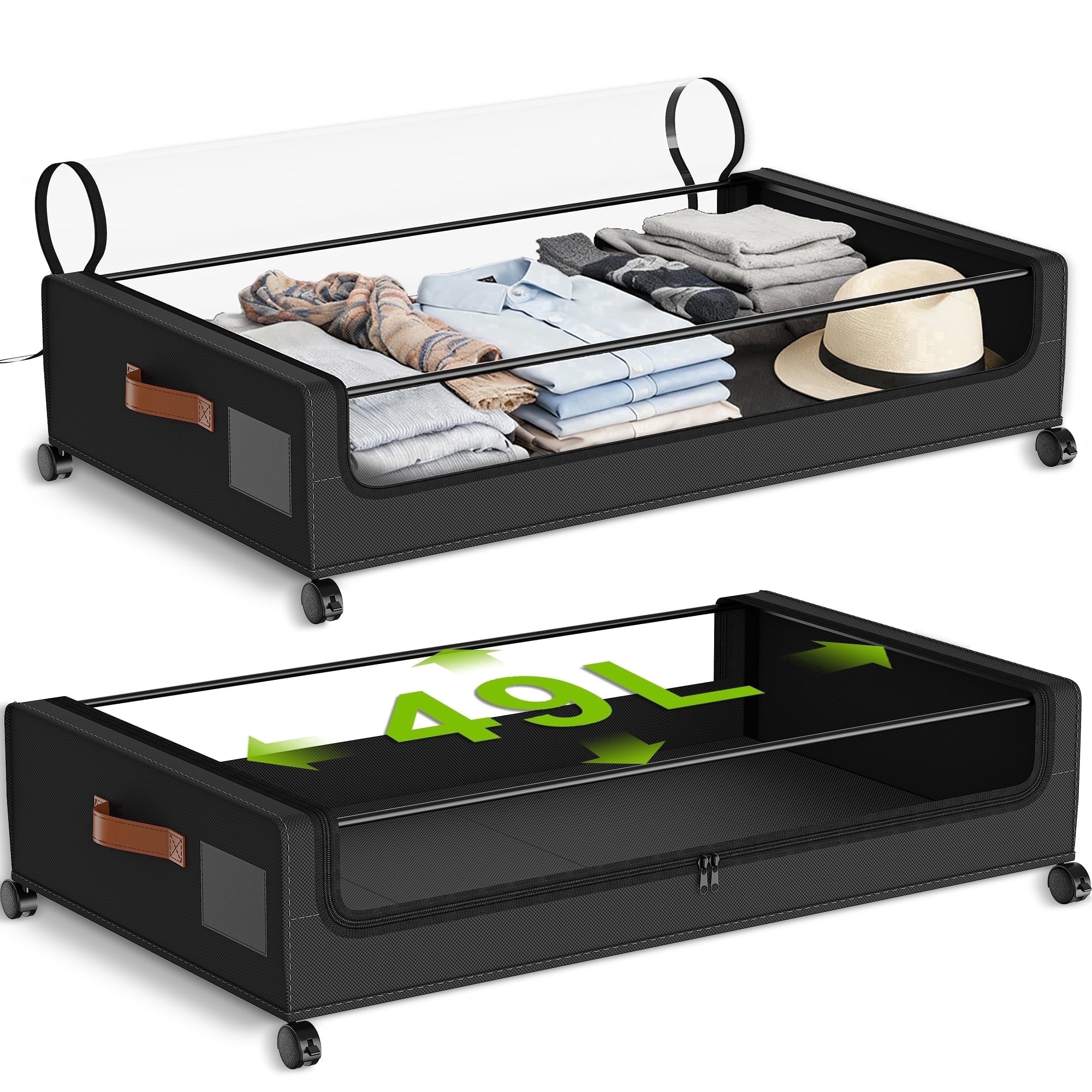 2 Black Pack Under The Bed Storage Bins Collapsible Under Bed Storage Bags For Clothes: Buying Advice That Holds Up