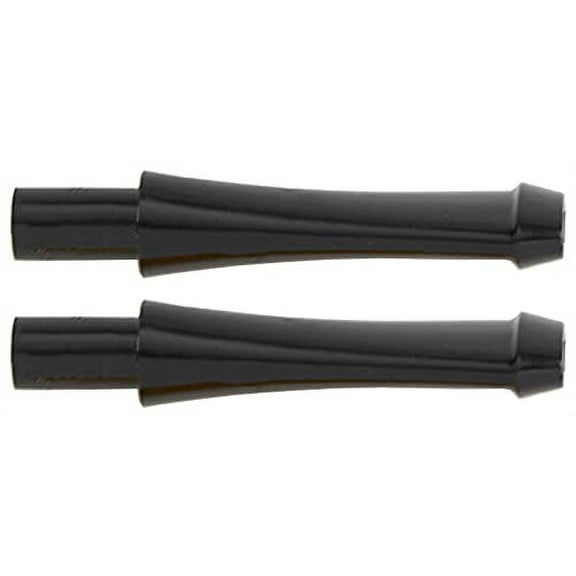 2 Black Straight Miniature Bit Stem for Missouri Meerschaum Corncob Pipe 5635-2