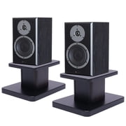2  Black Walnut Speaker Stands Computer Studio Stand Desktop Speaker Holder 6 inch Height, Computer Multimedia Stands