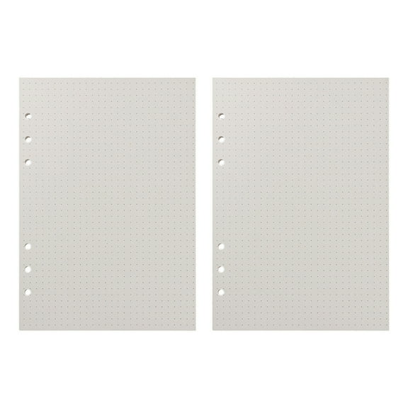 2 Books A5 Refill Paper, Dot Matrix Binder Planner Inserts, 6 Hole Notebook Refills, Paper Refill for Refillable Binder Notebook Planner Diary Journals Painting, 8.26x5.51 inch, Total 90 Sheets