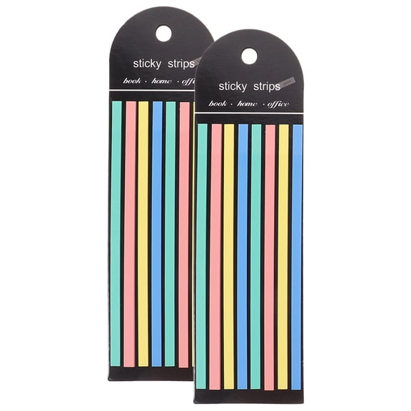 2 Books Set with Colored Highlighter Strips and Index Stickers for Effective Reading and Organization
