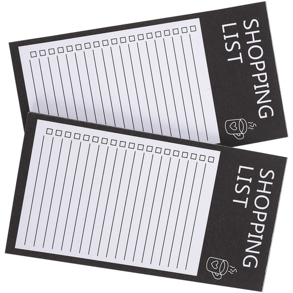 2 Books Magnetic Note Pad Unique Style English Shopping List (style 2) Grocery Planner Daily Groceries Paper