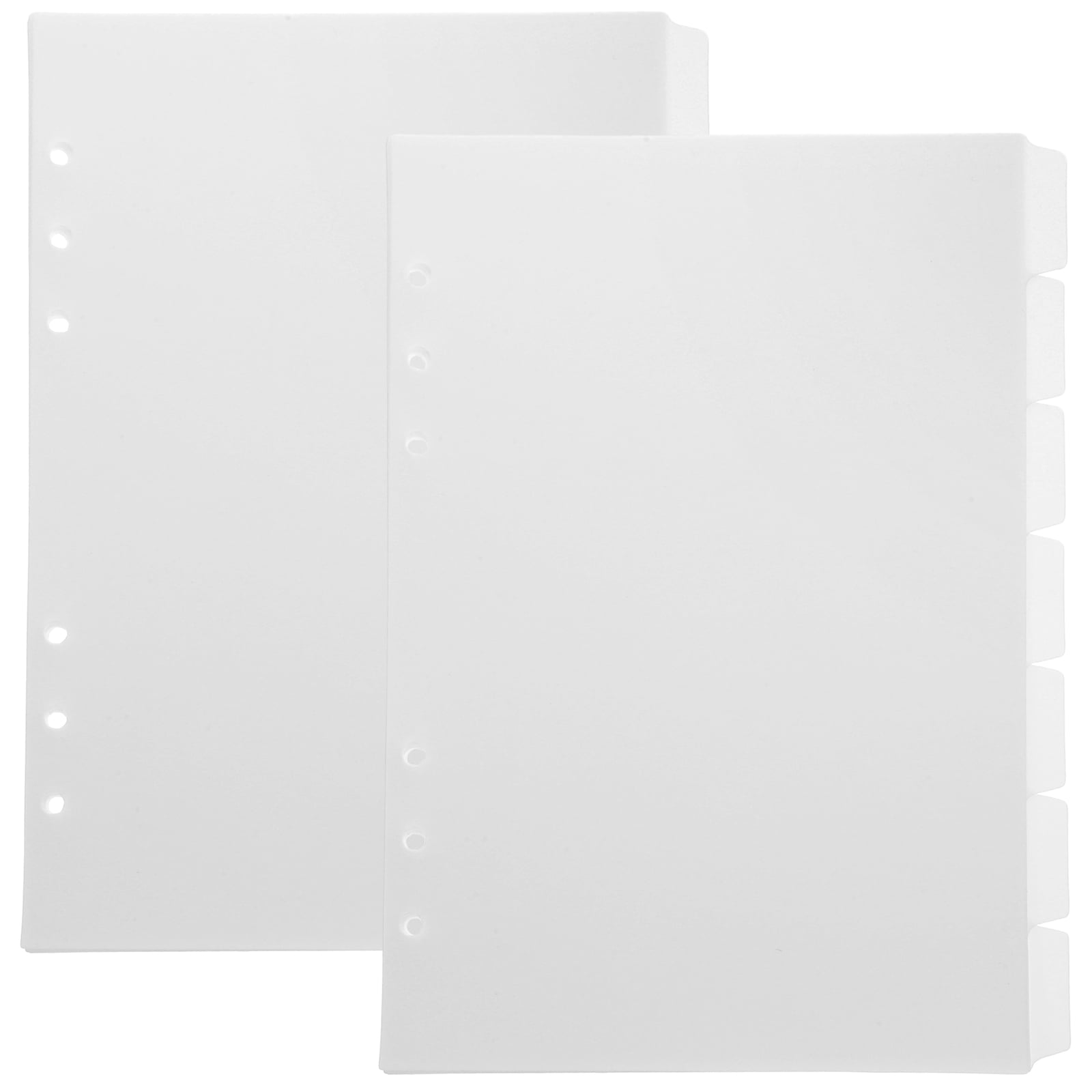2 Books Plastic Binder Dividers Notepad Tabs Loose Leaf Page Markers ...