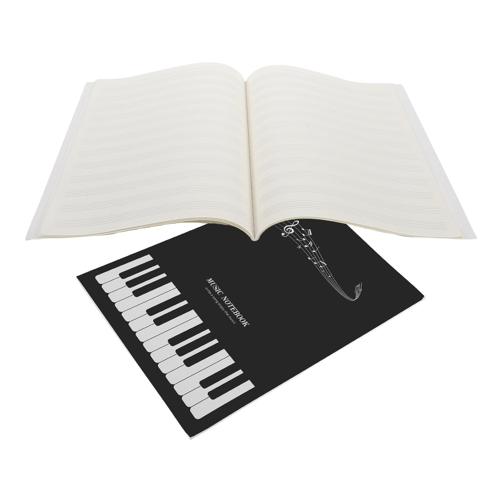 2 Books Portable Music Composition Notebook Music Notebook Paper Piano Staff Notebook Manuscript Notebook Guitarist Notebook Lined Notebook (A4)