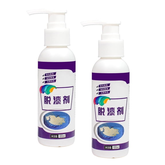 2 Bottle Metal Paint Stripper Fast Acting Varnish Remover for Industrial Use and DIYer Craft Projects 100ML Each