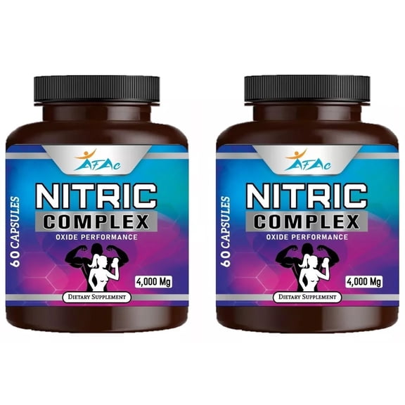 2 Bottle Nitric Oxide Complex 4000mg L-Arginine AAKG Muscle Pump Growth Pills