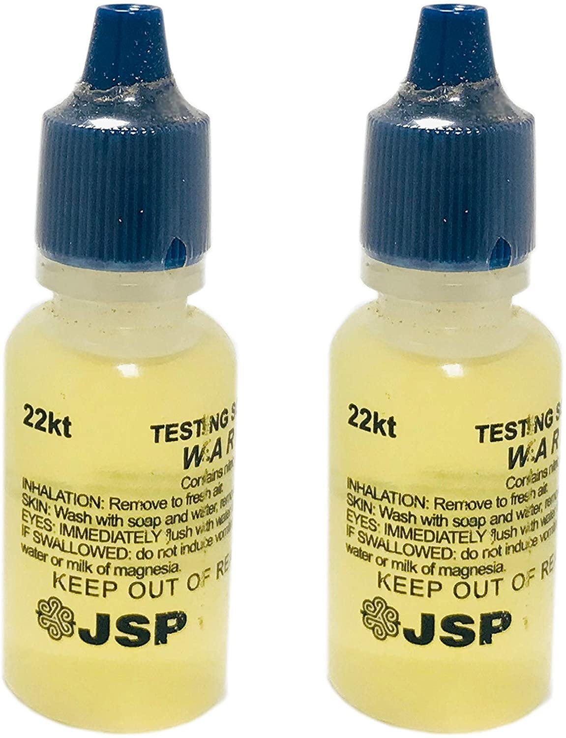 2 Bottles 22K Gold Metal Test Acid Karat Testing Liquid Solution Jewelry Tester