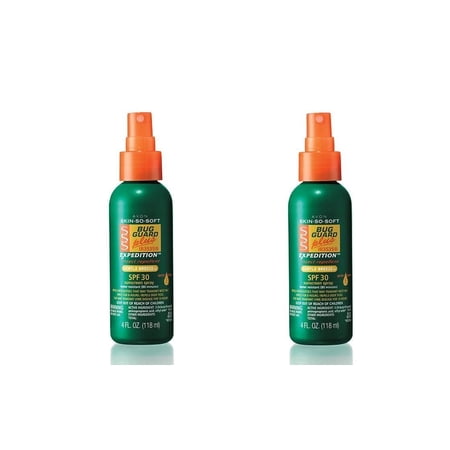 2 Bottles - Avon Skin so Soft Bug Guard Plus Expedition SPF 30 4oz Pump Spray.