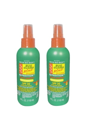 2 Bottles - Avon Skin so Soft Bug Guard Plus Expedition SPF 30 Pump Spray