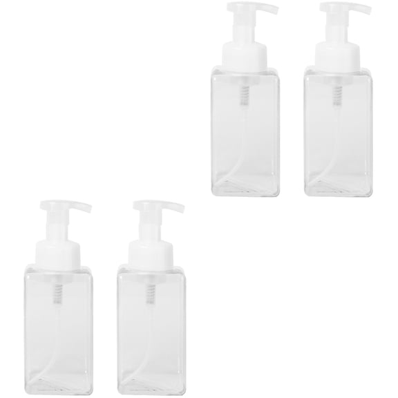 2 -Bottles Foaming Soap Dispensers Jar Container White