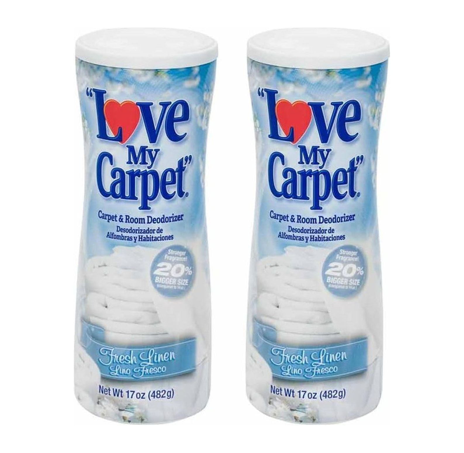 2 Bottles Linen Deodorizer Love My Carpet Room Pet Odor 34oz