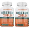 2 Bottles Nitric Oxide Complex 3500mg Per Serving LArginine HCL AAKG
