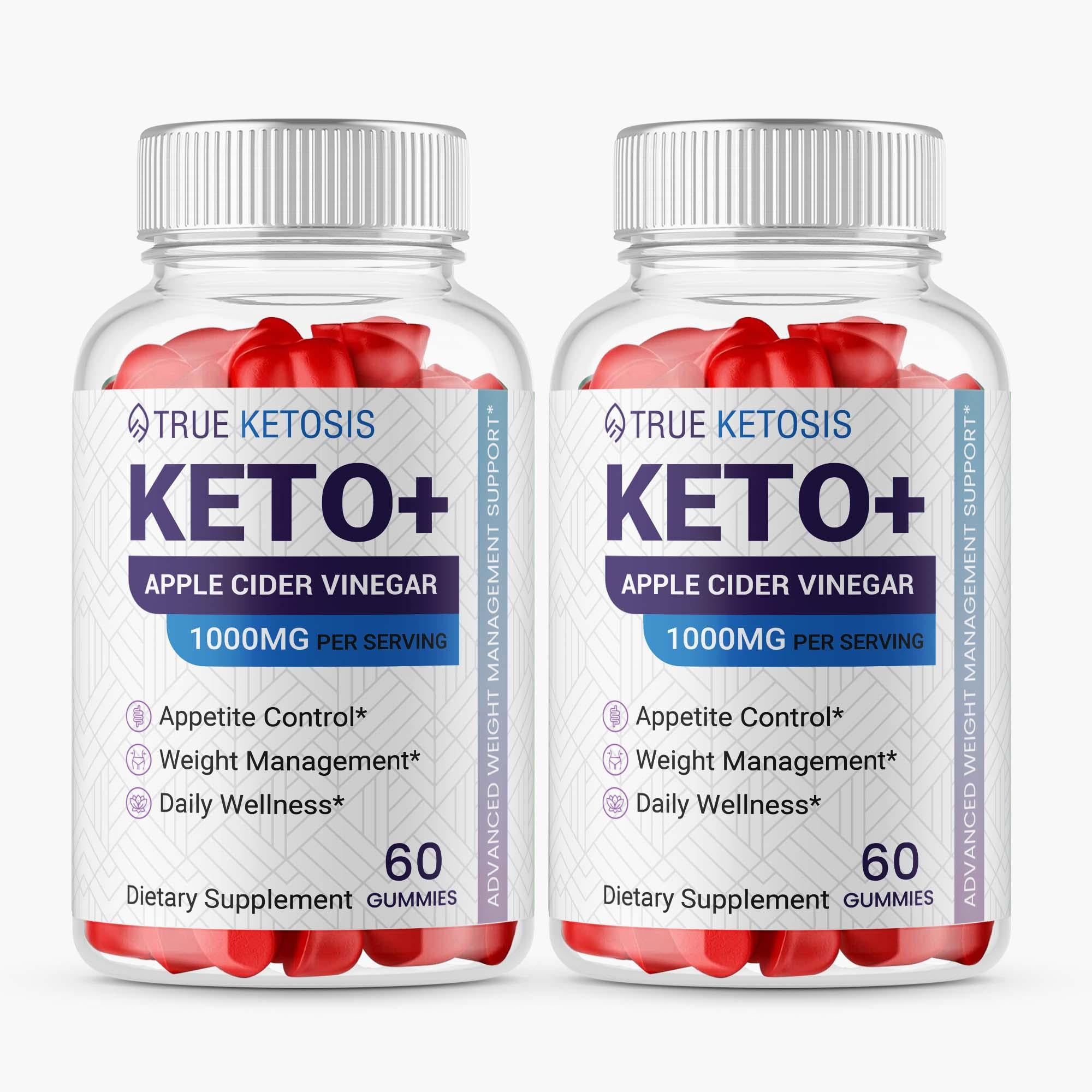 (2 Bottles) True Ketosis Keto ACV Gummies True Ketosis Optimized Keto