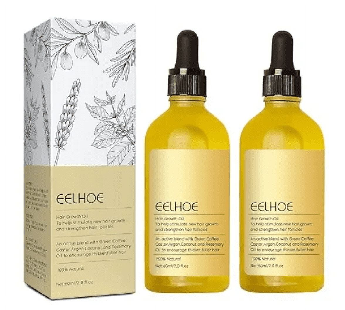 2 Bottles Veganic Natural Hair Growth Oil, Rosemary Oil For Hair Growth