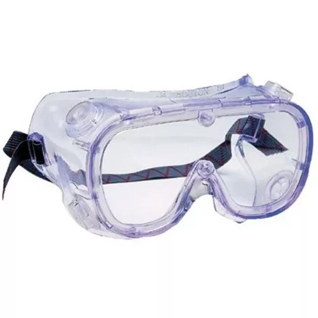 2 (Bouton) Optical Chemical Splash Safety Goggles, Clear With Black Strap New
