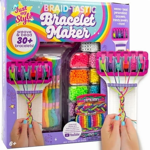 ( 2 2222Box ) Just My Style Braid-tastic Braiding and Beading Workstation, Boys and Girls, Child, Ages 6+