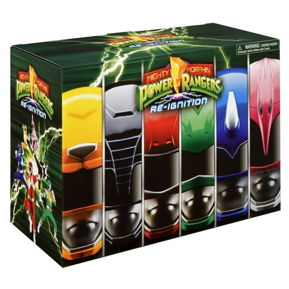 (2 Pack) Mighty Morphin Power Rangers: Re-Ignition - Power Ranger Action Figure 6-Pack by Playmates Toys