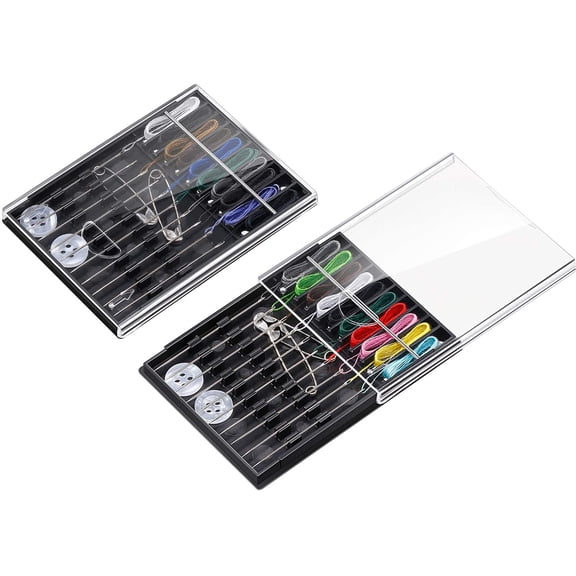 2 Boxes (20 Pcs) Pre Threaded Needles for Hand Sewing Needles and Thread Box Quick Sewing Kit Prethreaded Kits