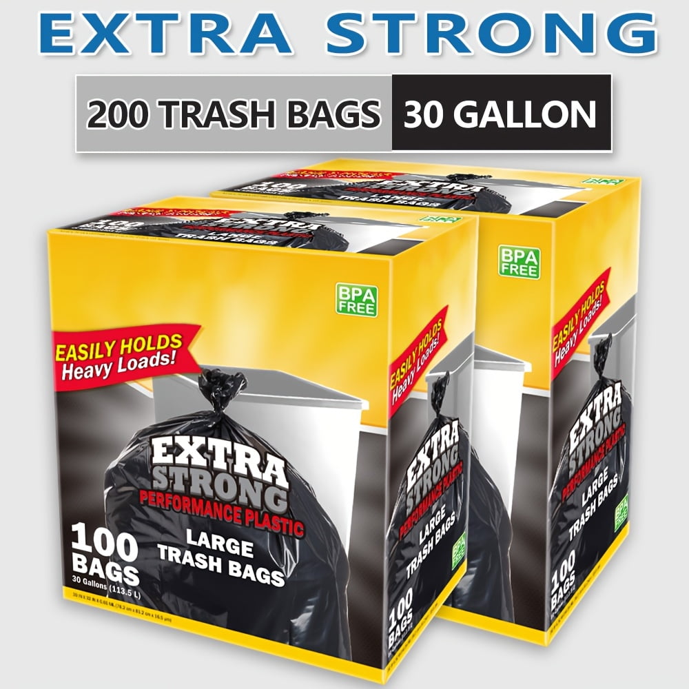 2 Boxes Boxed Disposable Garbage Bags (140pcs Total), 39Gal 33×39in ...