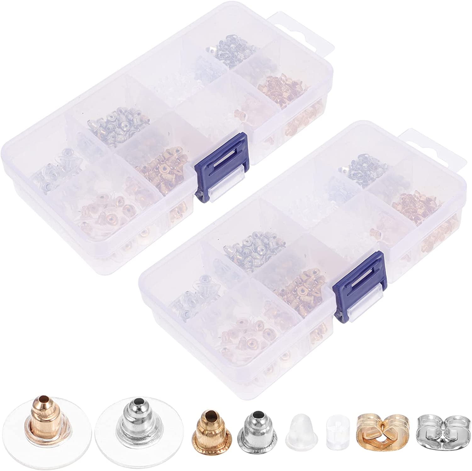 2 Boxes Bullet Clutch Earring Backs Butterfly Earring Stoppers Earring