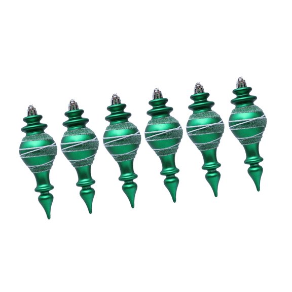 2 Boxes Holiday Ornament Long Spiky Shape Plastic Christmas Decorations For Tree Window Store Decoration