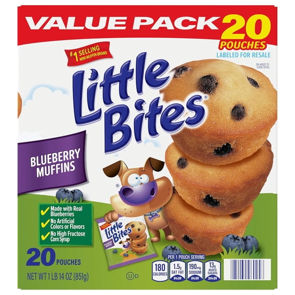 2 Boxes - Little Bites Blueberry Muffins, Mini Muffins, 30 oz Multipack