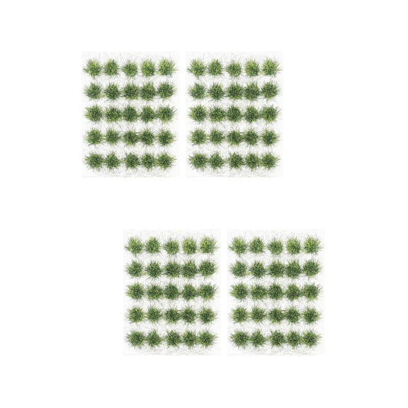 2 Boxes Mini Crafts Fake Grass Cluster Turf Artificial Miniatures