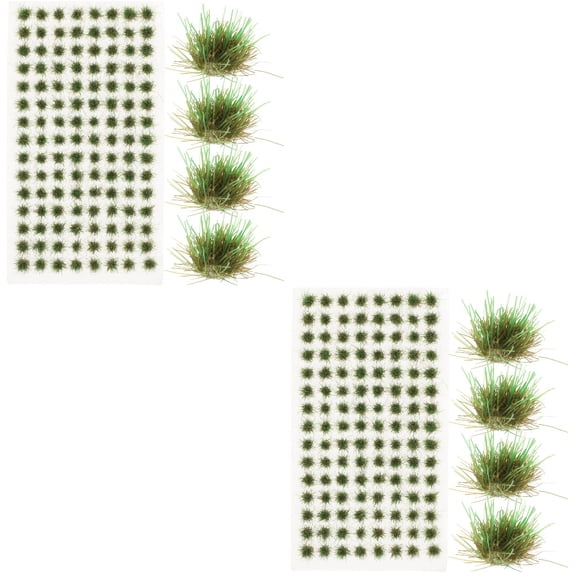 ORDDIART Miniature Grass Resin Models, Realistic Green Landscape Craft Supplies, 2 Boxes for Projects and Home Decoration