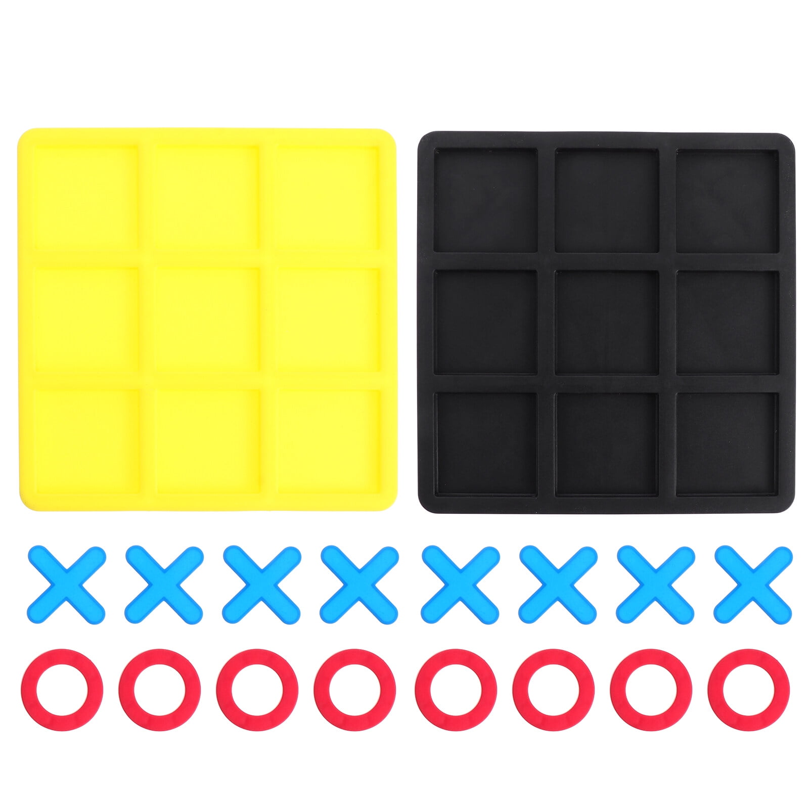 Tic Tac Toe Board Game 5.91 x 5.91 Tic Tac Toe Table Game Resin XOXO Board  Game Early Education Toys 2 Players Portable Tabletop Board Game for