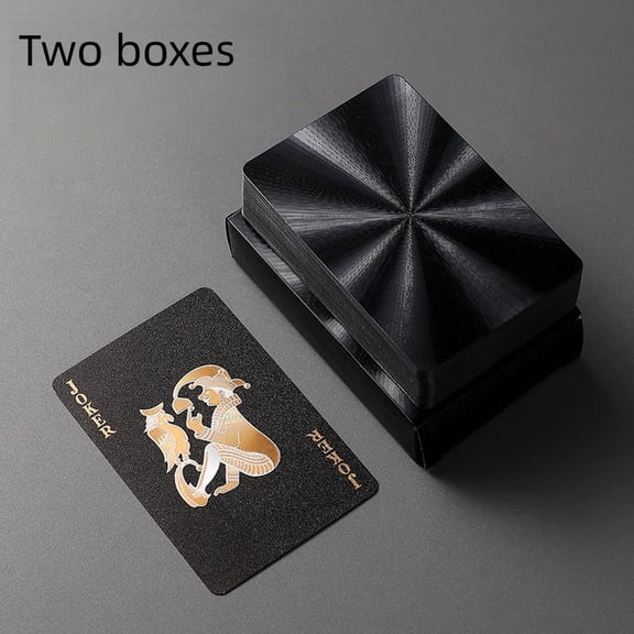 2 Boxes Unique Waterproof Plastic Playing Cards  Durable Film Coated Deck Set  Essential for Travel Leisure & Table Game Nights