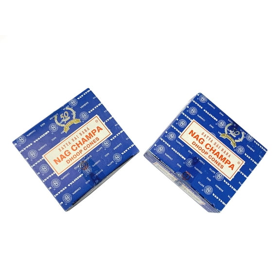 2 Boxes of Satta Sai Baba Nag Champa Incense Cones
