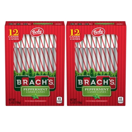 (2) Peppermint Candy Canes Red and White Classic Hard Candy Suckers for Kids Adults Christmas Stocking Stuffers Holiday Goody Bag Filler Xmas Candies and Decor 12ct &CUSTOM Storage Carrier
