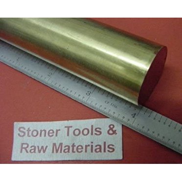 3/4" X 3" C360 Brass Solid Round Rod – Lathe Bar Stock, Made In USA
