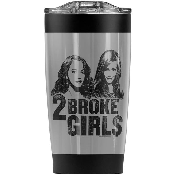 2 Broke Girls/Broke Girls Stainless Steel Tumbler 20 oz Coffee Travel Mug/Cup, Vacuum Insulated & Double Wall with Leakproof Sliding Lid | Great for Hot Drinks and Cold Beverages