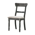 thumbnail image 1 of 2 Brown Linen Chairs - Weathered Gray Finish, Supportive Seat, Elegant For Home And Dining Of 2 Side With Seat Rustic Style, 1 of 4
