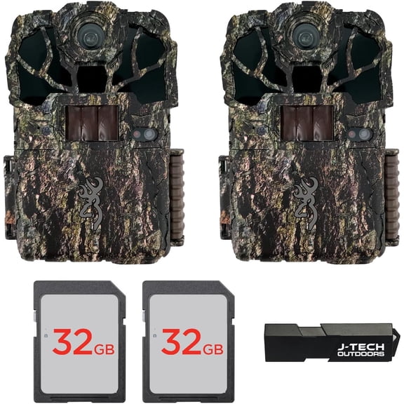 (2) Browning Spec Ops Elite HP5 Ultra Trail Game Camera Bundle Includes 32GB Memory Card and J-TECH Card Reader (46MP) | BTC8EHP5U