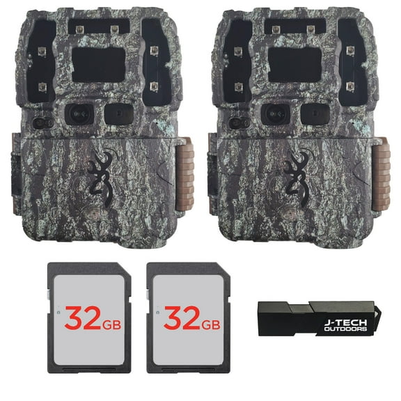 (2) Browning Strike Force Pro DCL Nano Trail Game Camera Bundle Includes 32GB Memory Card and J-TECH Card Reader (26MP) | BTC5DCLN