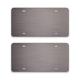 thumbnail image 1 of 2 Brushed Ultra Thick Blank Aluminum Composite Metal License Plates -Wholesale Car Tags for Customization - Personalize With Vinyl - Bulk Engravable Automotive Plate Tag - Brushed License Plate Tag, 1 of 4