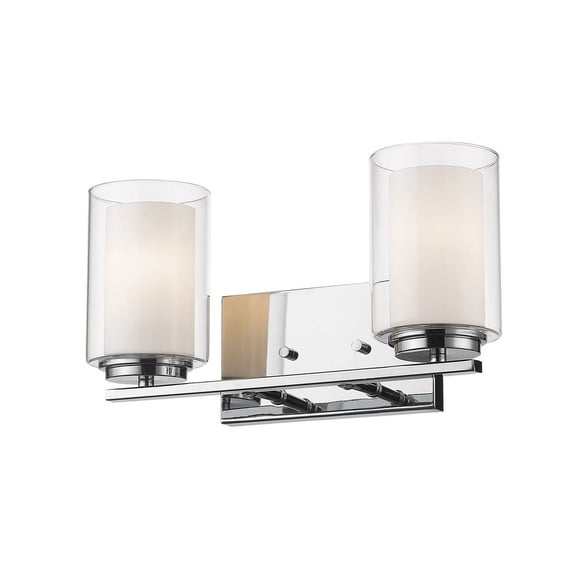 2 Light Bath Vanity In Metropolitan Style 15 Inches Wide By 7.75 Inches High Z-Lite 426-2V-Ch