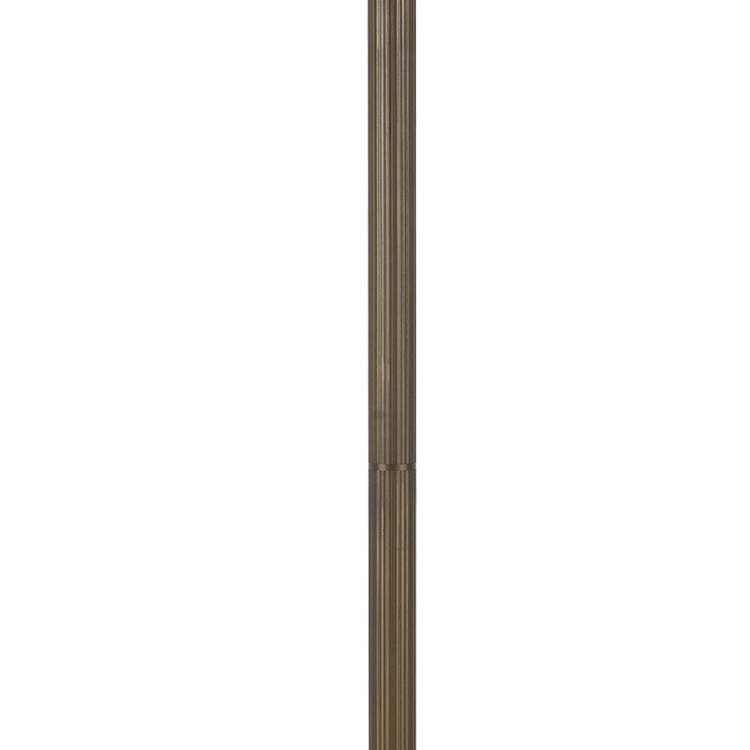 60" Bronze Tiffany Floor Lamp with Multicolor Dragonfly Shade
