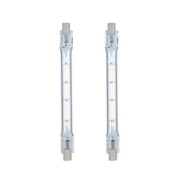 (2)-Bulbs 300W Type-J 4 3/4 Inch 118mm T3 R7S RSC Quartz Lamps Double Ended Contact 120V