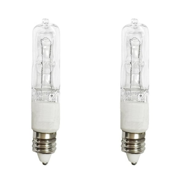 (2)-Bulbs Anyray A1795Y JD E11 100W 100-Watt Mini-Candelabra JD100W T4 Halogen Light Bulb, CLEAR, 100Watts