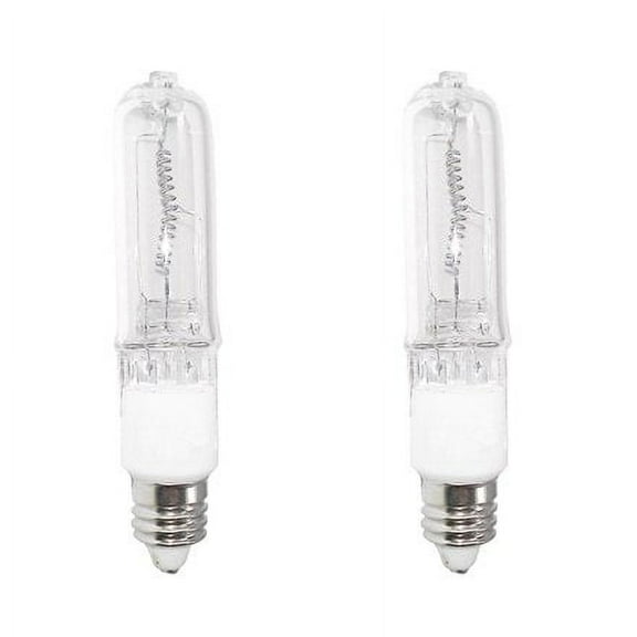 2-Bulbs Anyray A1801Y 150 Watt JD E11 150W Mini-Candelabra T4 Halogen Light Bulb, CLEAR, Bulbs