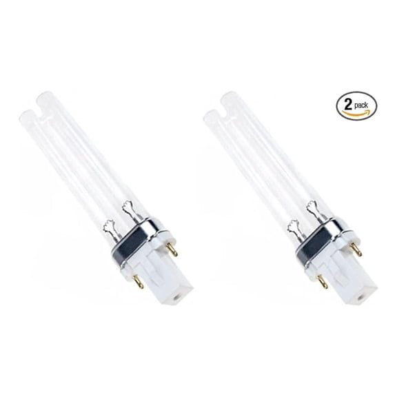2-Bulbs Replacement UV Bulb for SunSun JUP-01 9W Filter Pump - G23 Base - 9 Watt UV-C Lamp