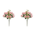 thumbnail image 1 of 2 Bunches 10 Heads Light Pink Small Osmanthus Roses Bouquet by Dusknt 10 Heads Artificial Roses for Wedding Decor Arrangements for Home Kitchen Dining Table Centerpieces, 1 of 5