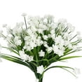 thumbnail image 1 of 2 Bunches Artificial Flowers for Outdoor,Outside Spring Summer Decoration Fake Plastic Flowers,Faux Flowers No Fade Fake Plastic Plants Garden Porch Window Box Hanging Planters Decorating,White, 1 of 8