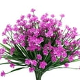 thumbnail image 1 of 2 Bunches Artificial Flowers for Outdoor,Outside Spring Summer Decoration Fake Plastic Flowers,Faux Flowers No Fade Fake Plastic Plants Garden Porch Window Box Hanging Planters Decorating,Hot Pink, 1 of 8