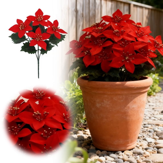 2 Bundles Artificial Flowers for Spring Summer Porch, UV Sun Resistant Realistic & Flower Bouquets for Outdoor , Patio, Garden, Planter, Window Box & Yard Home Decor
