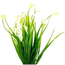 2 Bundles Artificial Outdoor Flowers Fake Shrubs - 14.2in UV-Resistant Plastic Hydrangeas for Garden/Porch/Window Box