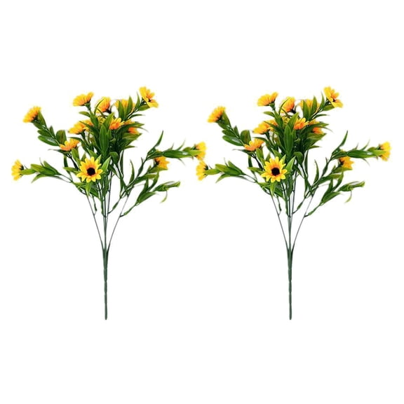 2 Bundles Artificial Sunflower Arrangement, Realistic Petals, Durable Design, Ideal for Dining Room & Kitchen Decor, Gift for Housewarmings